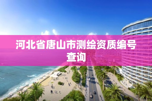 河北省唐山市测绘资质编号查询