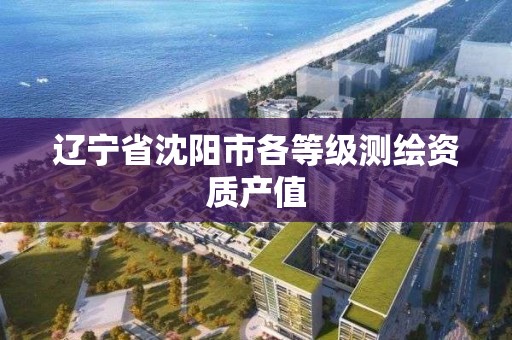 辽宁省沈阳市各等级测绘资质产值