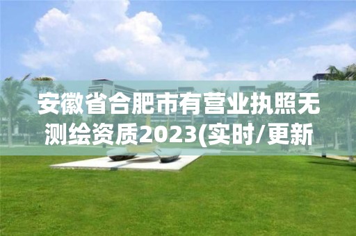 安徽省合肥市有营业执照无测绘资质2023(实时/更新中)