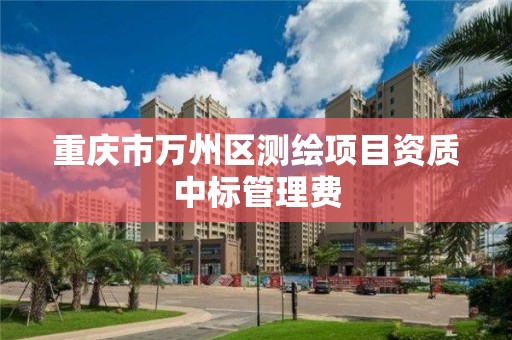 重庆市万州区测绘项目资质中标管理费