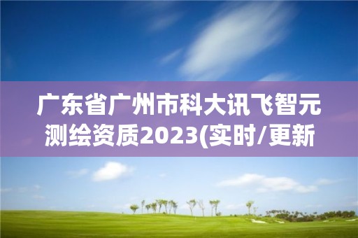 广东省广州市科大讯飞智元测绘资质2023(实时/更新中)