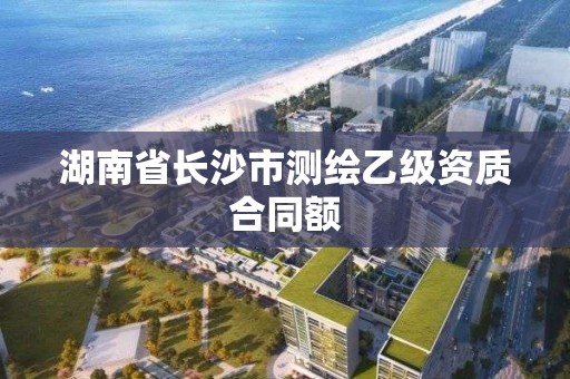 湖南省长沙市测绘乙级资质合同额