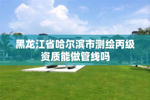 黑龙江省哈尔滨市测绘丙级资质能做管线吗