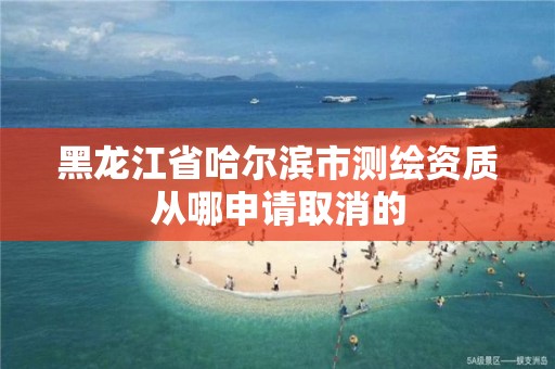 黑龙江省哈尔滨市测绘资质从哪申请取消的