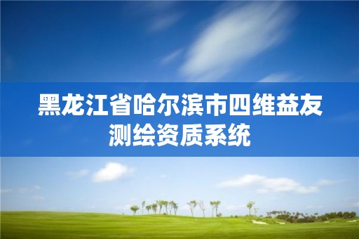 黑龙江省哈尔滨市四维益友测绘资质系统