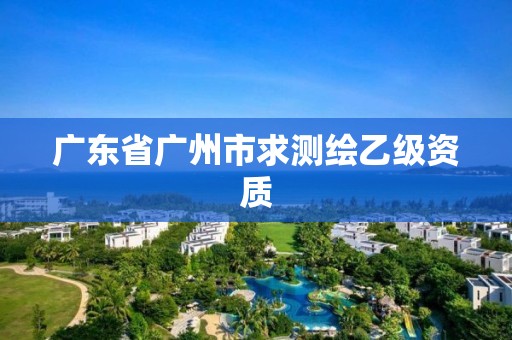 广东省广州市求测绘乙级资质