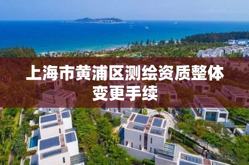 上海市黄浦区测绘资质整体变更手续