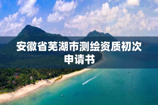 安徽省芜湖市测绘资质初次申请书