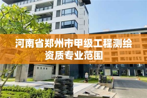 河南省郑州市甲级工程测绘资质专业范围