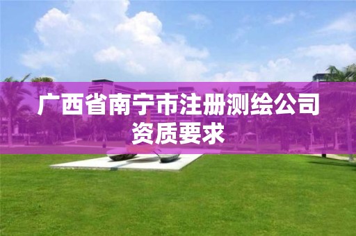 广西省南宁市注册测绘公司资质要求