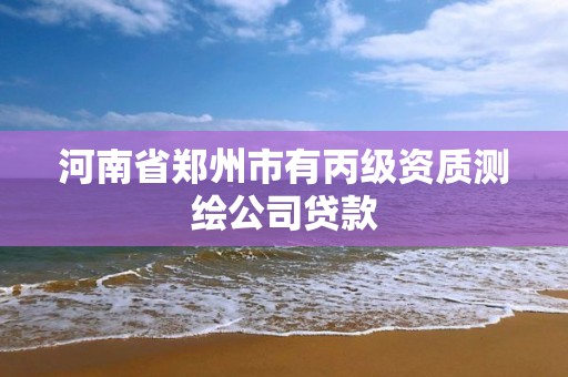 河南省郑州市有丙级资质测绘公司贷款