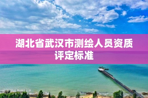 湖北省武汉市测绘人员资质评定标准