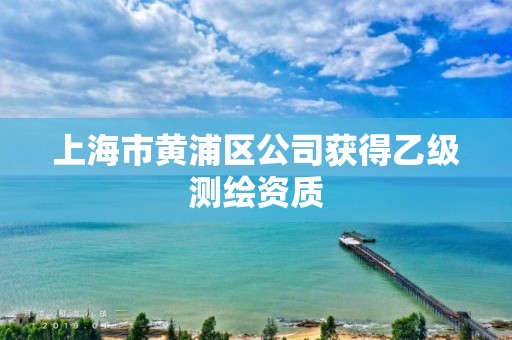 上海市黄浦区公司获得乙级测绘资质