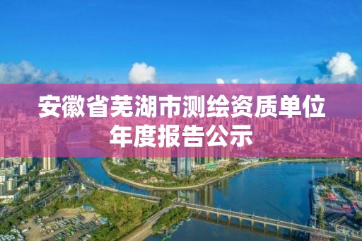 安徽省芜湖市测绘资质单位年度报告公示