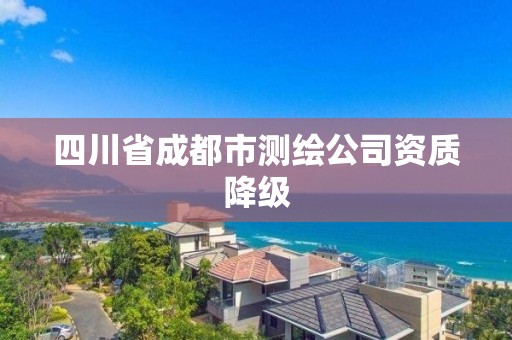 四川省成都市测绘公司资质降级