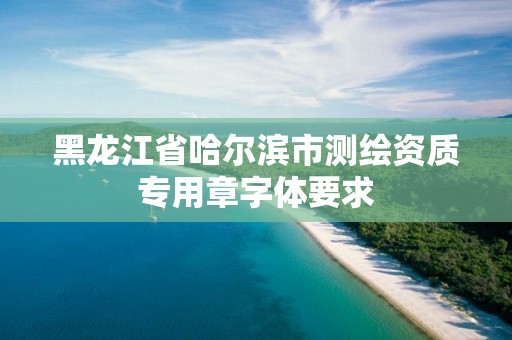 黑龙江省哈尔滨市测绘资质专用章字体要求