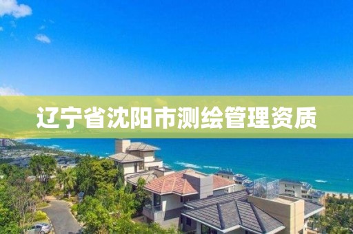 辽宁省沈阳市测绘管理资质