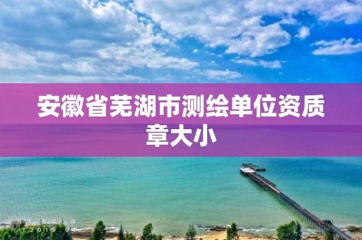 安徽省芜湖市测绘单位资质章大小