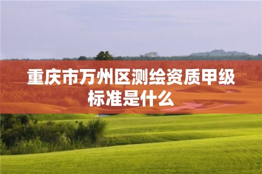 重庆市万州区测绘资质甲级标准是什么