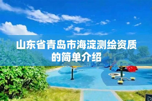 山东省青岛市海淀测绘资质的简单介绍