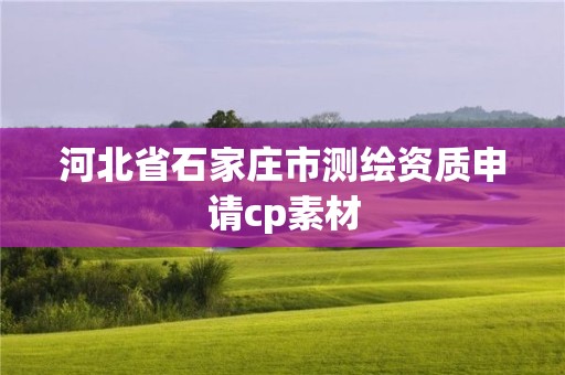 河北省石家庄市测绘资质申请cp素材