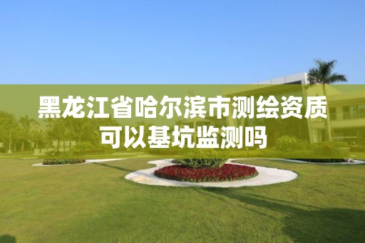 黑龙江省哈尔滨市测绘资质可以基坑监测吗