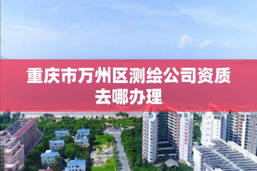 重庆市万州区测绘公司资质去哪办理