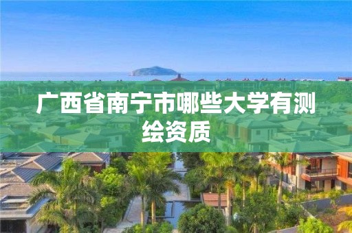 广西省南宁市哪些大学有测绘资质