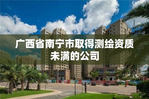 广西省南宁市取得测绘资质未满的公司