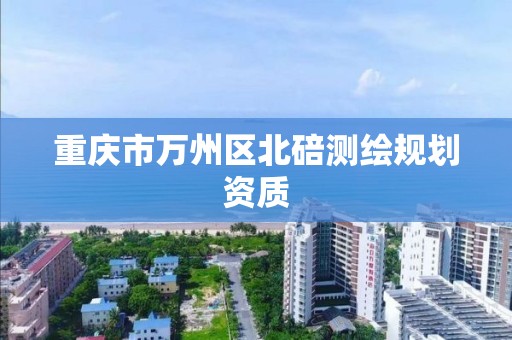 重庆市万州区北碚测绘规划资质