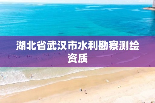 湖北省武汉市水利勘察测绘资质