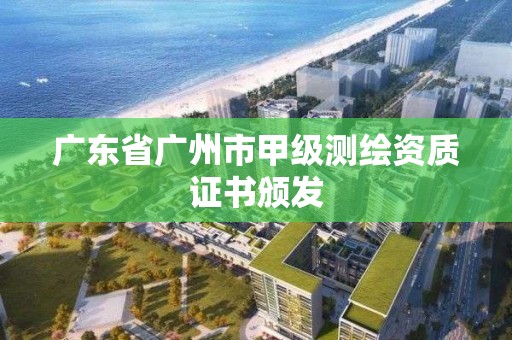 广东省广州市甲级测绘资质证书颁发