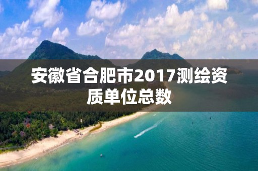 安徽省合肥市2017测绘资质单位总数