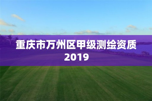 重庆市万州区甲级测绘资质2019