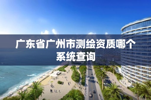 广东省广州市测绘资质哪个系统查询