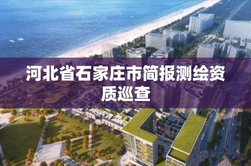 河北省石家庄市简报测绘资质巡查