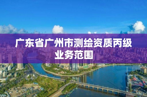 广东省广州市测绘资质丙级业务范围