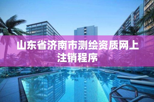 山东省济南市测绘资质网上注销程序