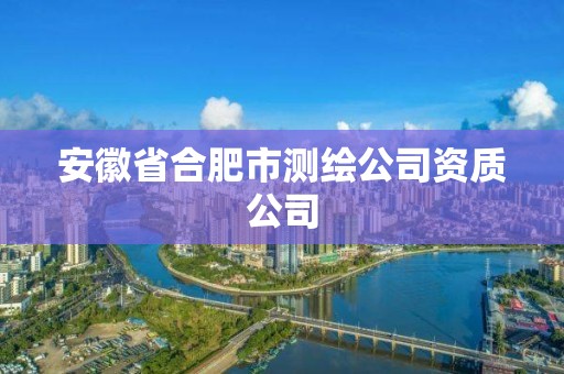 安徽省合肥市测绘公司资质公司