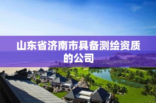 山东省济南市具备测绘资质的公司