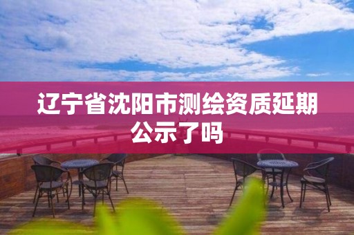 辽宁省沈阳市测绘资质延期公示了吗