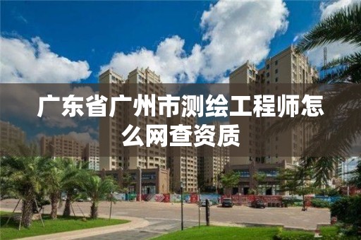 广东省广州市测绘工程师怎么网查资质