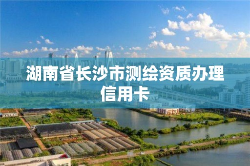 湖南省长沙市测绘资质办理信用卡