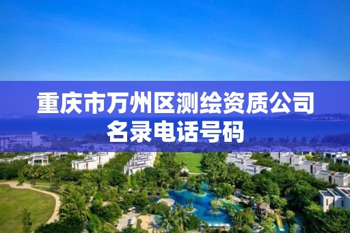 重庆市万州区测绘资质公司名录电话号码