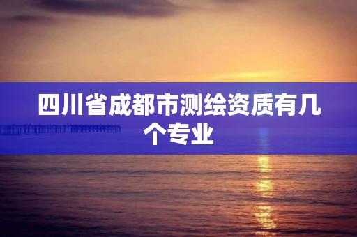 四川省成都市测绘资质有几个专业