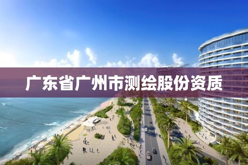 广东省广州市测绘股份资质