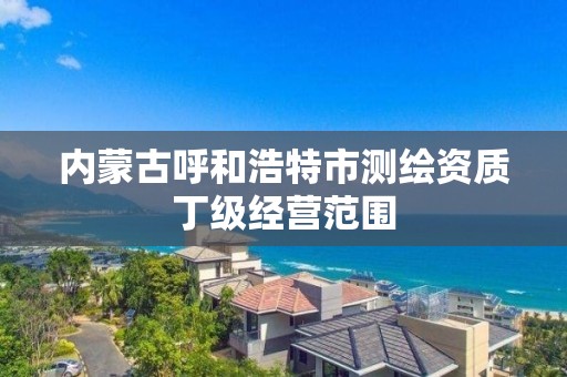 内蒙古呼和浩特市测绘资质丁级经营范围