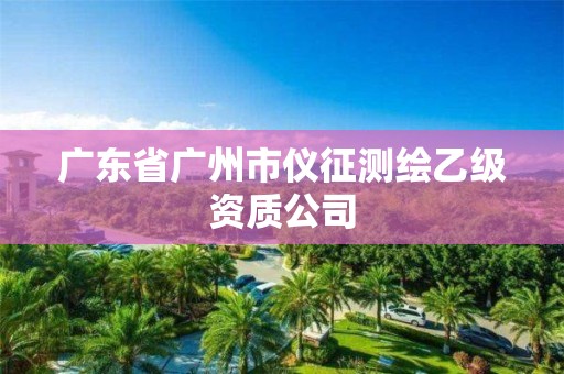 广东省广州市仪征测绘乙级资质公司