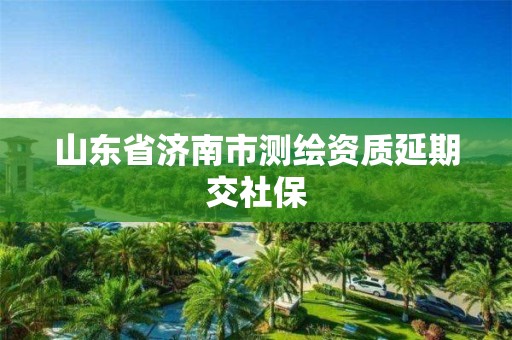 山东省济南市测绘资质延期交社保