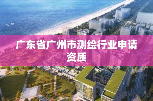 广东省广州市测绘行业申请资质